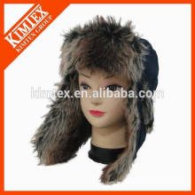 wholesale unisex warm leifeng cute faux fur wool earflap winter hat